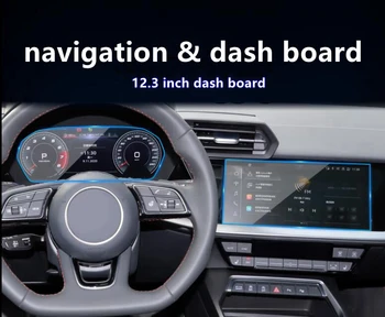 Avto Navigacija, Kaljeno Steklo Zaslona Zaščitni Film, Radio, DVD GPS LCD Armaturno Ploščo Zaslona Nalepke Za Audi A3 2021 Dodatki