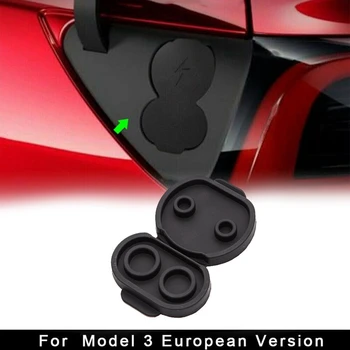 Avto Polnilec Skp Kritje Za Tesla Model 3 CCS EU Nepremočljiva Anti-Prah Silikonski Polnjenje Vrata, Zaščitni Pokrov, Avto Dodatki