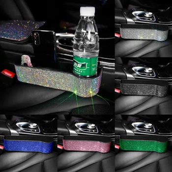 Avto Sedež Crevice Vrzeli Škatla Za Shranjevanje Nosorogovo Diamond Auto Pijačo Žepi Organizatorji Sedeži Notranja Oprema