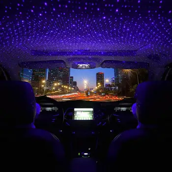 Avto Streho Star Noč Osvetlitev Notranjosti dekorativne Luči USB LED Laser projektor Z Oblaki Zvezdnato nebo Svetlobne učinke