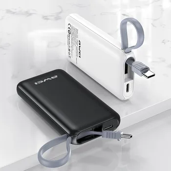 Awei P1K PowerBank 3000mAh Z ukazom C Kabli za Polnjenje Mobilnih Mini Power Bank UAB A C Primerna Za Potovanja Poslovne