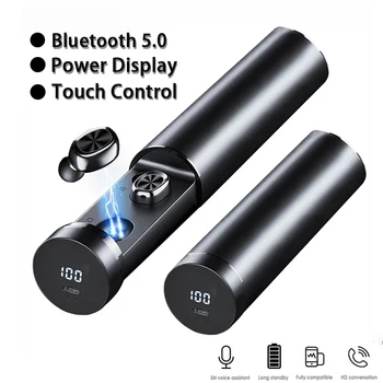 B9 TWS Brezžične Bluetooth Slušalke Z mikrofonom Šport Čepkov Moč Pisplay Slušalke Za Huawei Iphone Xiaomi Nasprotnega Slušalke
