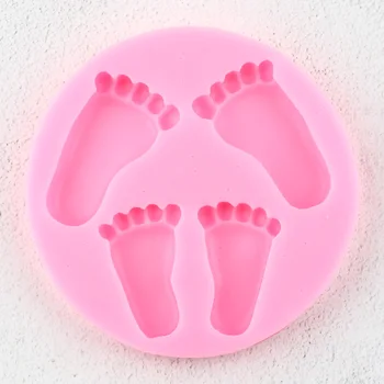 Baby Noge Silikonsko Plesni DIY Otroka Rojstni dan Cupcake Pokrivalo Fondat Torta Dekoraterstvo Orodja Čokoladni Bonboni Polimerne Gline Smolo Kalupi