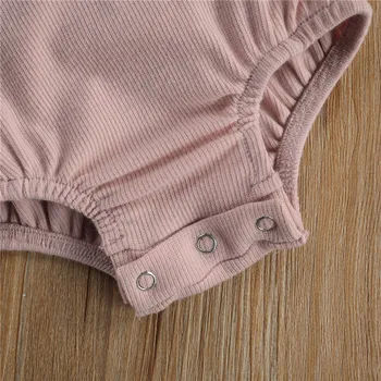 Baby Poletnih Oblačil 0-18 M Novorojenega Dojenčka Baby Girl Boy Vezenine Mavrica Romper brez Rokavov Bombaž Jumpsuit Kombinezon Sunsuit