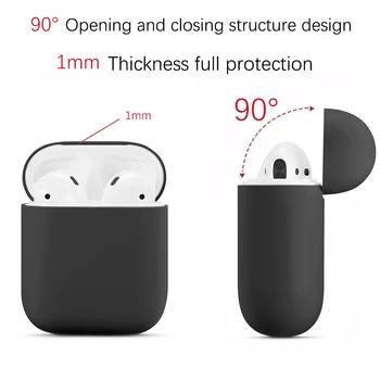 Barva Silikona Za Apple AirPods 1 2 Primera Kritje Za Airpod 1 2 Brezžične Slušalke Zaščitna Primeru Zaščitne Slušalke primerih