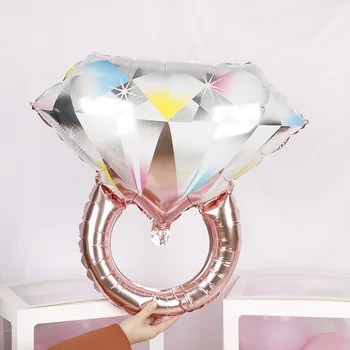 Barvita diamantni prstan balon spovedi predlog dekoracijo aluminija film balon Valentinovo poroka balon na debelo