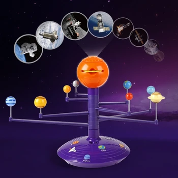Barvita Raziskovanje Prostora Planetarni Svetlobni Projektor Solarni Sistem Planet Vrtenja Tehnologije DIY Planetarij Model Igrače