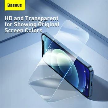 Baseus 2PCS 0,3 mm Zaslon Stekla Za iPhone 12 Pro 12Pro Max Mini Polno Kritje HD Zaščitna Kaljeno Steklo Film Za iPhone 12ProMax