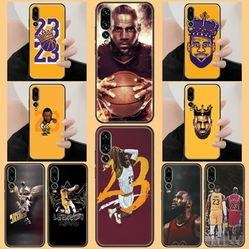 Basketbal James 23 Lebron primeru Telefon Za Huawei P Mate P10 P20 P30 P40 10 20 Smart Ž Pro Lite 2019 black art odbijača 3D hoesjes