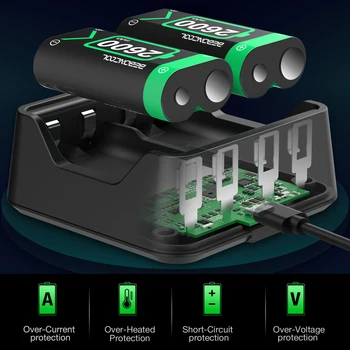 BEBONCOOL 2 x2600mAh Akumulatorsko Baterijo Za Xbox Serije X/S/Xbox Eno S/X Controller Baterijo Za Xbox Enem + USB Polnilec za Baterije