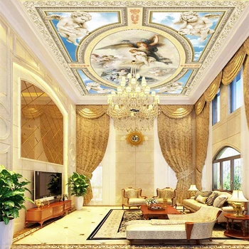 Beibehang ozadje po Meri 3d dnevna soba, spalnica strop ozadje angel mati ljubezni Evropski stil 3D zenit freske ozadje