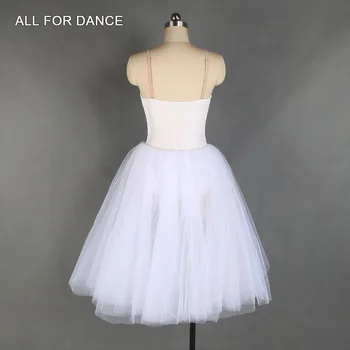 Bela Camisole Balet Ples Tutu Žamet Leotard Obleko s Plasti Mehkega Tila Romantično Tutus Uspešnosti Kostum 20137