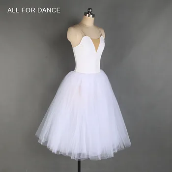 Bela Camisole Balet Ples Tutu Žamet Leotard Obleko s Plasti Mehkega Tila Romantično Tutus Uspešnosti Kostum 20137