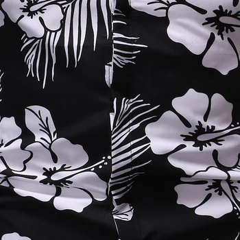 Bela Cvjetnim Tiskanja Hawaiian Rokavi Moški 2021 Počitnice Na Plaži Aloha Mens Priložnostne Slim Fit Majica Kratek Rokav Tropskih Majica, Srajca