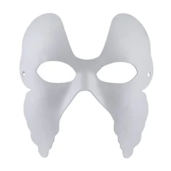 Belo Masko,12Pcs Halloween Polovico Obraza DIY Prazno, Maska Ples Cosplay Stranka Maškarada Papir Masko Dekoracijo