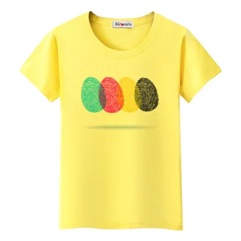BGtomato pisane prstnih tshirt kreativna zasnova majica s kratkimi rokavi ženske modni ulične kul vrhovi prstnih majica s kratkimi rokavi ženske