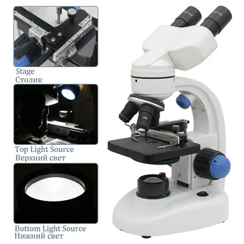 Biološki Mikroskop, 2000X z Pametni Posnetek HD Osvetljeni Oko/kateri je daljnogled Mikroskopom Študent Preizkusa Orodja