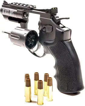 Black Ops Iztrebljevalec 2.5 Inch Revolver Full Metal Co2 Bb/pelete Pištolo Ustrelil .177 Bbs ali Peleti Kovin Okrasni Stenski Plošči