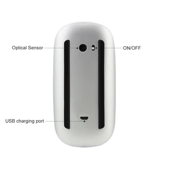 Bluetooth 5.0 Brezžično Miško Magic Arc Touch 1600 DPI Ultra Tanek ponovno Polnjenje Računalniške Miške Za Apple Macbook