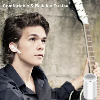 Bluetooth Slušalke 5.0 Stereo Enem Ušesu, Brezžični Športne Slušalke S Polnjenjem Prostor Mini Slušalka Slušalke