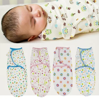 Bombaž Otroška Swaddle Zaviti Odejo 0-3 Mesecev Novorojenčka Dojenčke Baby Sredstev Spanja Vrečko Sleepsack Mantas Par Bebe KF101