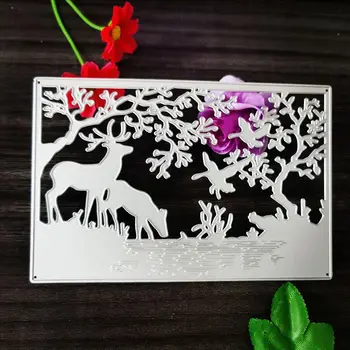 Božič jelena voščilnico Rezanje Kovin Matrice za DIY Scrapbooking Album Papir, Kartice, Dekorativni Obrti Reliefi Die Kosi