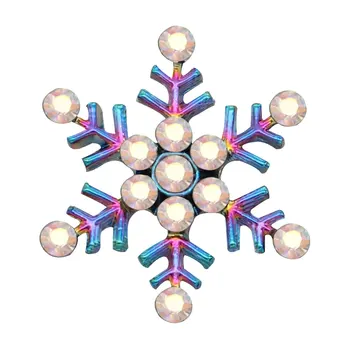 Božič Kristalno snežinka 18 mm Kovinski gumb snap nakit DIY zapestnica KC2277