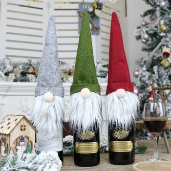 Božič Vina, Steklenico Kritje Vesel Božič Dekor Za Dom Božič SnowmanTable Dekor Božič Darilo Srečno Novo Leto Lutka Navidad