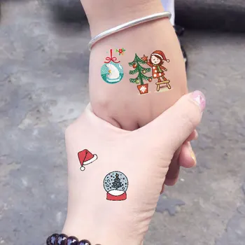 Božič Začasni Tattoo Nalepke Okolju Prijaznih Otrok Srčkan Tattoo Nalepke Za Dekoracijo Nepremočljiva Ponaredek Tatoo Stranka Darilo