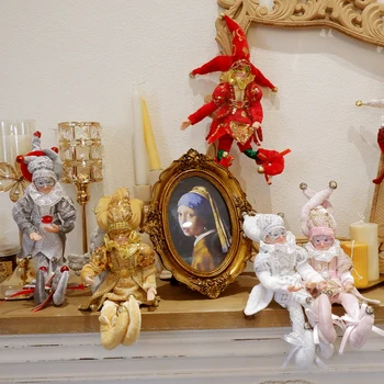 Božični Dekor Ročno Izdelane Viseče Sedel Elf Igrač, Plišastih Igrač Božično Drevo Viseči Okras Božič, Darila, Novo Leto Dekor