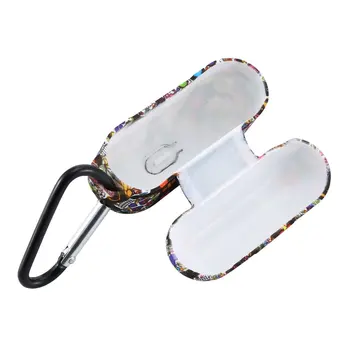 Brezžične Slušalke Primeru Z Carabiner za Apple AirPods Pro Primeru, Silikonski zaščitni Pokrov BT Slušalke Leopard Prikrivanje Lupini