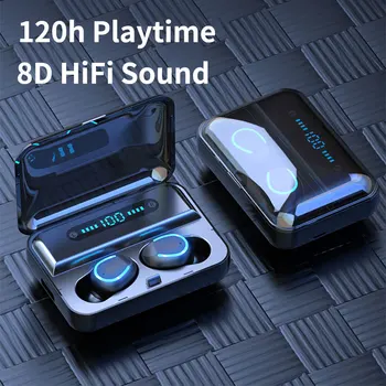 Brezžične Slušalke TWS Bluetooth 5.0 Stereo Hi-fi Zmanjšanje Hrupa Slušalke Z Mikrofonom Nepremočljiva Šport Čepkov Slušalke
