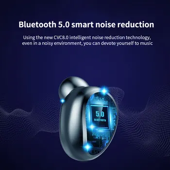 Brezžične Slušalke TWS Bluetooth 5.0 Stereo Hi-fi Zmanjšanje Hrupa Slušalke Z Mikrofonom Nepremočljiva Šport Čepkov Slušalke