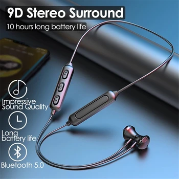 Brezžični 9D HI-fi Bluetooth Slušalke Magnetni Stereo Surround Slušalke Nepremočljiva Šport Čepkov za Zmanjšanje Hrupa Slušalke