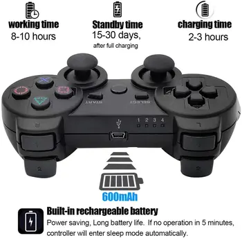 Brezžični Gamepad za PS3 Krmilnik Motorja Vibracije Bluetooth, združljiva Joypad za PS 3 Konzole Brezžični Palčko Gamepad