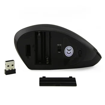 Brezžični Navpično Gaming Miška USB Računalnik Ergonomic Desktop Miško 1600DPI 6 Gumb LED Pokonci Miši za Prenosni RAČUNALNIK Office Home