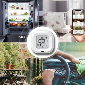 Brezžični Termometer, Higrometer Bluetooth, združljiva zaslonski Prikaz Notranje Temperature, Vlažnosti, Senzor za Zaslon