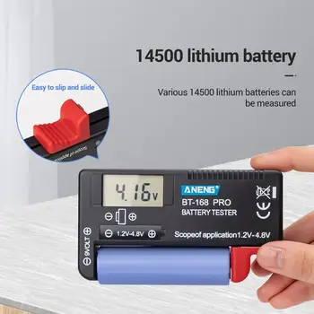 BT-168 PRO Digital Kapaciteta Baterije Tester za 18650 14500 Lithum 9V 3,7 V 1,5 V AA AAA Celic C D Tester Baterij