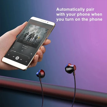 BT-95 Brezžična tehnologija Bluetooth 5.0 Slušalke Športne Neckband Stereo Slušalke Handfree MobilePhone Čepkov Magnetni Slušalke Za Xiaomi