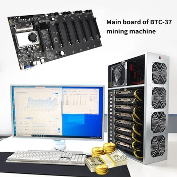 BTC-37 Rudar Motherboard CPE, Nastavitev SATA 3.0 8 GPU PCI-E 16X Matično ploščo z USB 2.0, DDR3 Pomnilnika Reže Dele Računalnika