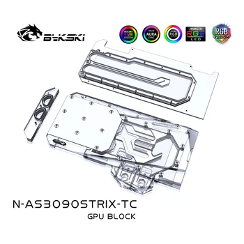 Bykski GPU Polno Baker Vodni Hladilni Blok za ASUS RTX3090 3080 STRIX Grafično Kartico,Z Bakrom Nazaj Plošče,N-AS3090STRIX-TC