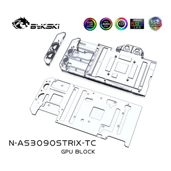Bykski GPU Polno Baker Vodni Hladilni Blok za ASUS RTX3090 3080 STRIX Grafično Kartico,Z Bakrom Nazaj Plošče,N-AS3090STRIX-TC