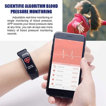 C1plus Pametna Zapestnica Večfunkcijska Fitnes Manšeta Krvnega Tlaka, Srčnega utripa Spanja Tracker Pazi Za Android IOS