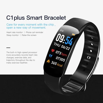 C1plus Pametna Zapestnica Večfunkcijska Fitnes Manšeta Krvnega Tlaka, Srčnega utripa Spanja Tracker Pazi Za Android IOS