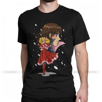 Candy Candy Terry Sneg T-Shirt za Moške Anime Letnik Cotton Tee Shirt Posadke Vratu Kratek Rokav T Shirt Nov Prihod Vrhovi