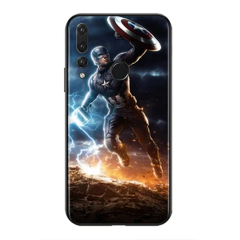 Captain America Marvel Mehko TPU Za Huawei Honor 20i 10i 20E V9 9A 9N 9S 9i 9X 9C 9 Igrajo 3E Pro Lite AS Black Primeru Telefon