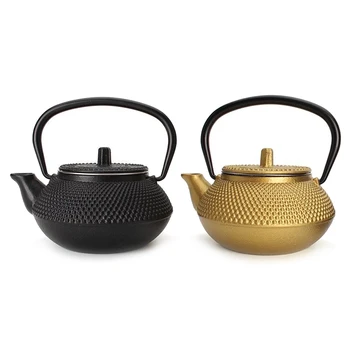 Cast Iron Teapot Japanese Tetsubin Tea Pot Kettle Drinkware Tools 300ml Kung Fu Infusers Stainless Steel Net Filter