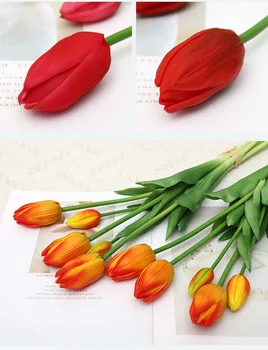 Cel Kup Simulacije Tulipani 5 Dekorativni Cvet Bonsaj Doma Dekoracijo, Prijatelji Banket Namizni Set Dekoracijo Daril