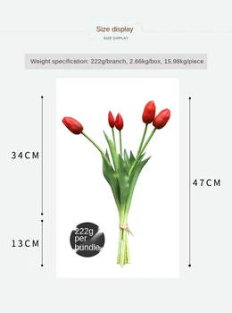Cel Kup Simulacije Tulipani 5 Dekorativni Cvet Bonsaj Doma Dekoracijo, Prijatelji Banket Namizni Set Dekoracijo Daril