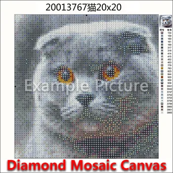 Celoten Kvadratni Diamond slikarstvo vezenje Navzkrižno šiv opica goveda pes, petelin slon metulj Krog Vaja, Risanje mozaik L106